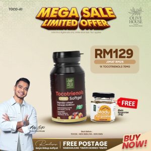 Tocotrienols + FREE Madu 50g