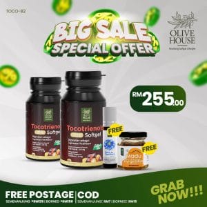 2x Tocotrienols + FREE Calm & Comfort + FREE Madu Kyrgyzstan