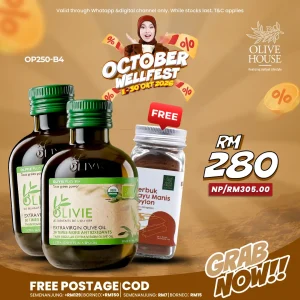 [October Fest] 2x Olivie Plus 250ml + FREE Serbuk Kayu Manis