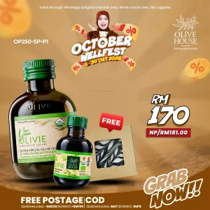 [October Fest] Olivie Plus 250ml + Olivie Plus 50ml + FREE Sabun Zaitun