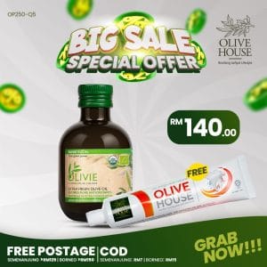 Olivie Plus 250ml + FREE Ubat Gigi Garam Bukit